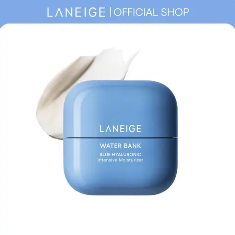 Laneige Water Bank Blue Hyaluronic Intensive Moisturizer, Hydrating & Barrier-Boosting Face Cream, Korean Skincare, Infused with Peptides & Squalane