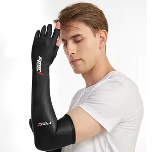 1/3 Pair Sun Arm Sleeves for Men Women with 2 Finger Holes Anti Slip Long Cooling Arm UV Protective Sleeves
