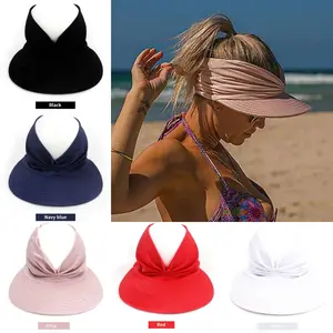 Turbans Sun Visor Hat - Classic Design for Sun Protection, Comfortable Fit, Ideal for High Ponytail open  hats
