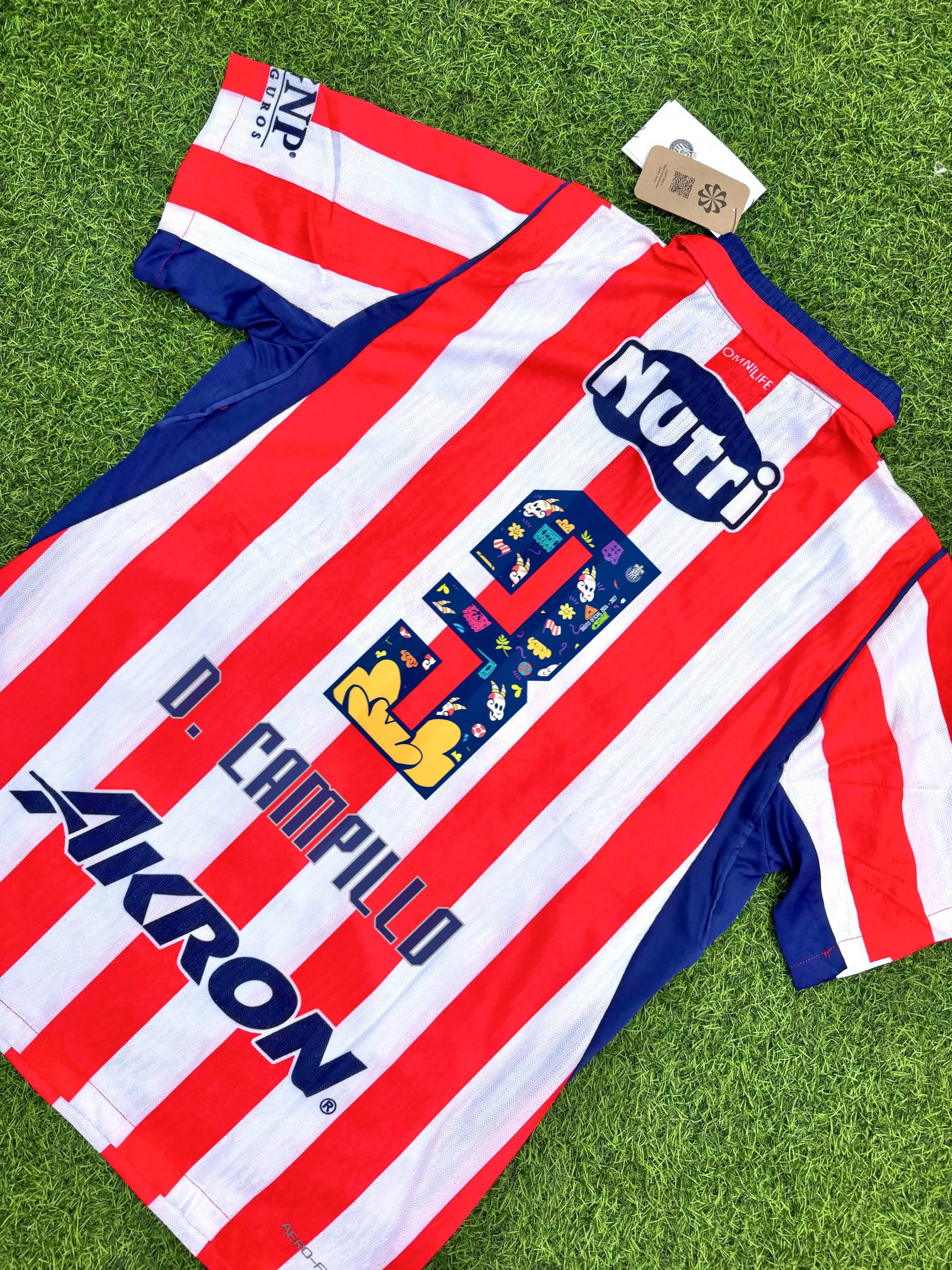 Diego Campillo #3 26-27 Home Jersey OFFICIAL CHIVAS "DÍA DE MUERTOS" (DAY OF THE DEAD) NAME & NUMBER SET