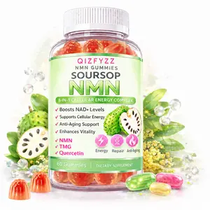 summervibes Soursop NMN Gummies 8-in-1 Cellular Energy Complex with TMG, Quercetin & NAD+ Support – Anti-Aging, Vitality & Cellular Repair Support – Vegan, Non-GMO – 60 Gummies