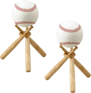 Baseball Stand Baseball Stand Holder Wooden Base Ball Stand Display Holder