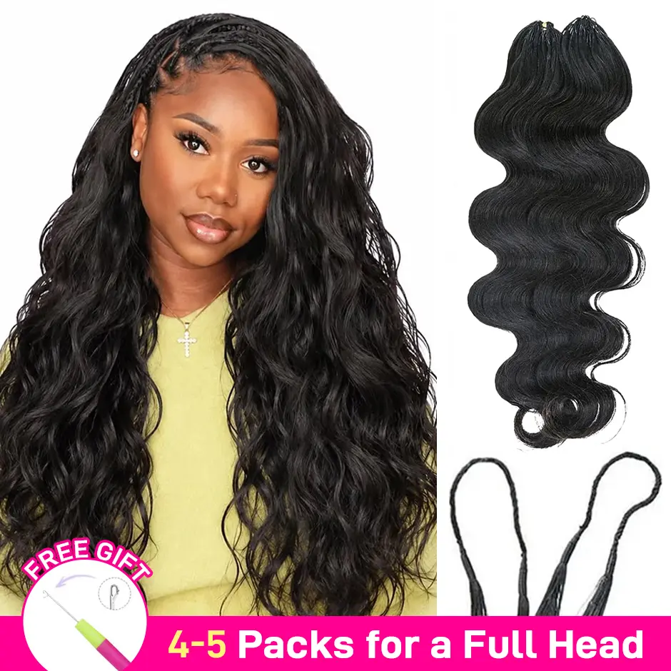 【HOT】FORGIRL FOREVER Miracle Knots Human Hair Body Wave Crochet Hair Pre-Separated Water Wave Crochet Human Hair Lightweight Protective Style Burmese Curly Boho Braids Extensions #tiktokshopstockup