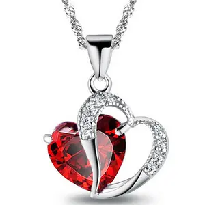 Sparkling Crystal Heart Pendant Necklace – Perfect Gift for Wife, Girlfriend, Mom, Birthday, Anniversary, Christmas, Valentine's Day