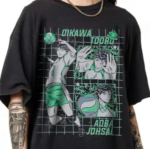 Team Aoba Johsai Oikawa Haikyuu Anime T-shirt, Aesthetic Japanese Anime Tee, Retro Unisex T-shirt, Graphic Tee