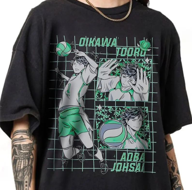 Team Aoba Johsai Oikawa Haikyuu Anime T-shirt, Aesthetic Japanese Anime Tee, Retro Unisex T-shirt, Graphic Tee
