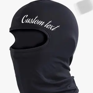 Custom text ski mask black balaclava, full face Shiesty mask black (PRESS ADD NOTE TO ADD CUSTOM TEXT )
