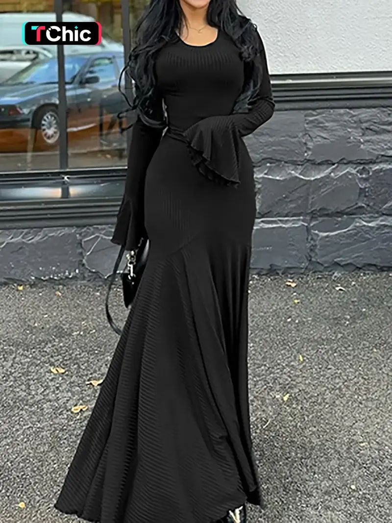 long black dress long sleeve - TikTok Shop long black dress long sleeve - TikTok Shop