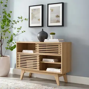 Modway Render Display Stand in Oak