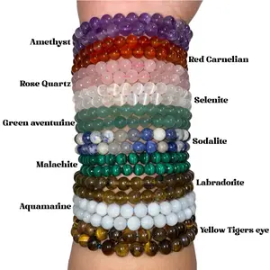 6mm Crystal Bead Bracelets for Women men - Fashion Accessory