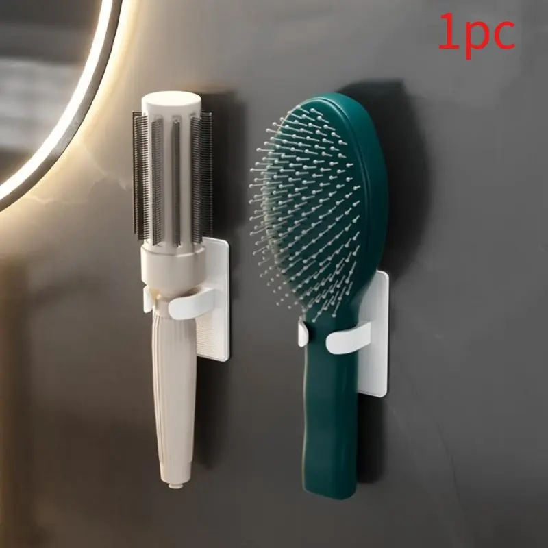 1pc Adjustable Comb Holder And Storage Rack For Bathroom, Wall-mounted Comb Organizer, No Drilling Storage, Bathroom Organizing Accessories, Bathroom Accessory