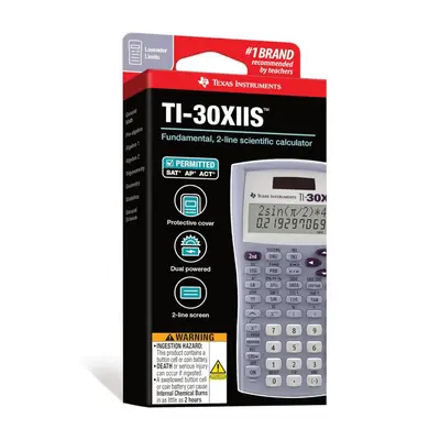 Texas Instruments TI-30X2S Two-Line Scientific Calculator - Battery, Slide Case & Instructions Included