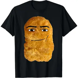 100% Cotton Chicken Nugget Meme T-Shirt, Small, Black,S-5XL 180g Cotton Chicken Nugget Meme Graphic T-Shirt| Funny Casual Black Tee for Men Women