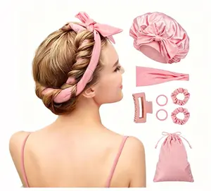 Heatless Curls Overnight for Long Hair, No Heat Hair Curlers to Sleep In Overnight Curls, 70" Soft Velvet No Heat Overnight Curlers Set for Women (Pink, 10 Pcs)