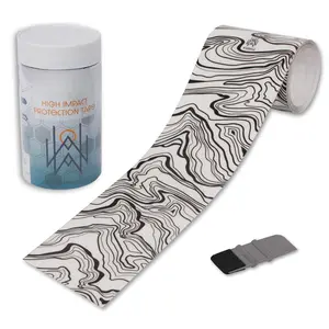 Frame Protection Tape- High Impact Clear Vinyl Wrap Includes Tool (4"x72) Bicycle Frame Protector, Mountain  Frame Guard Chainstay Protector (Topographic Marble)