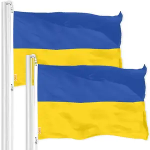 Ukraine Ukrainian Flag 3x5 Ft 2-Pack Printed 150D Polyester Kyiv Kiev
