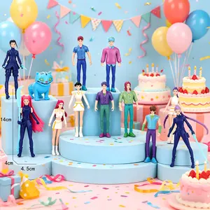 12-piece set, surprise collection of doll toys, cute character decorations, mysterious bag party gifts, made of safe and non-toxic polyvinyl chloride material. It is an ideal birthday gift for children and teenagers.