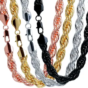 10mm/30" Thick Gold Rope Chain Gold Silver Black Rosegold