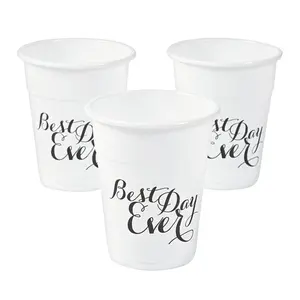 Bulk 50 Ct. Best Day Ever Wedding Plastic Cups Bulk 50 Ct. Best Day Ever Wedding Plastic Cups