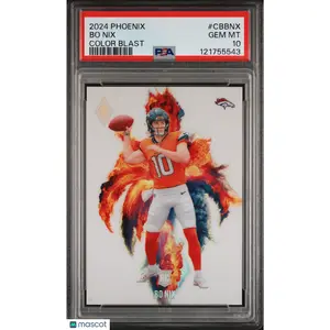 2024 Panini Phoenix Color Blast Bo Nix SSP PSA 10 GEM MINT Denver Broncos