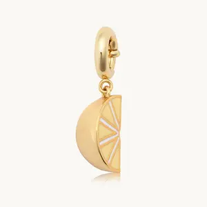 Little Words Project - Lemon Wedge Charm – Perfect for Bracelets, Necklaces, & Charm Holders