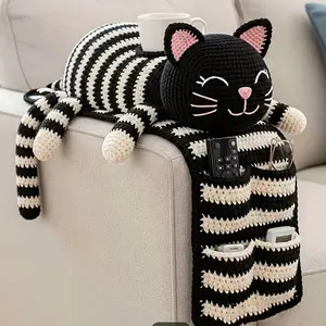 Cat Storage Bag Crochet Kit | Complete Set for Beginners and Experts - Includes Yarn, Hooks, Tutorials, and Accessories - Perfect Gift for Crochet Enthusiasts, Ideal for Christmas, Halloween, Valentine's, Birthdays, Best Indoor Decor and Themed