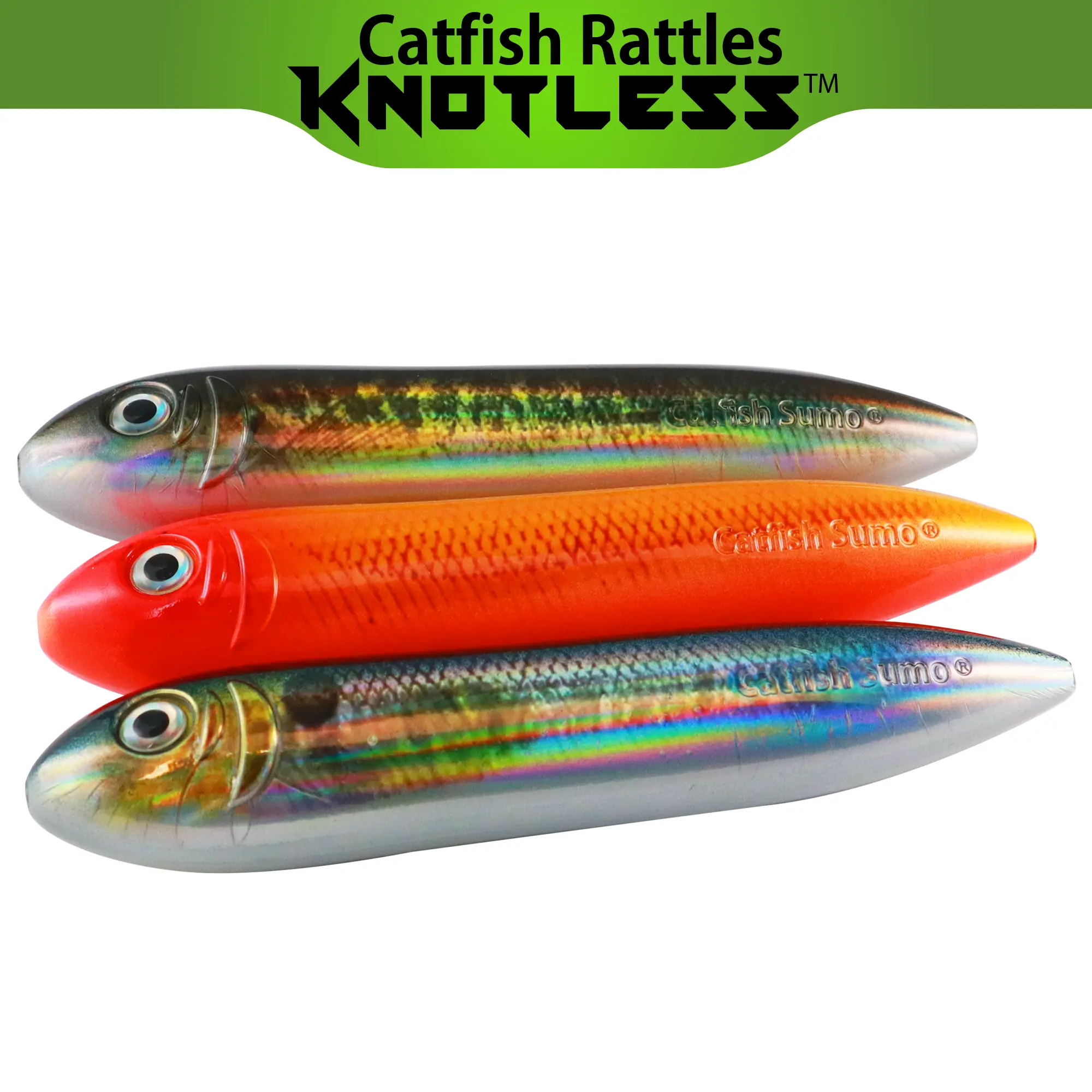 Knotless Inline Rattling Line Float for Catfishing Rigs (5 Inches) - Patent Pending