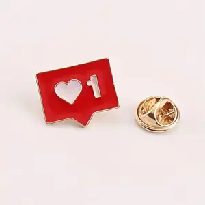 Social Media Heart Like Love Red Pin - Fun and Stylish Addition to Any Outfit