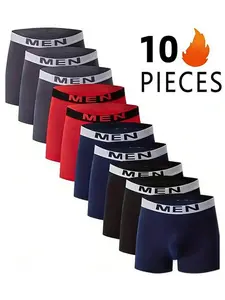 10-Piece Value Pack Men's Boxer Briefs Soft & Breathable Underwear Bundle for Everyday Wear Comfortable Fabric summerwins,summerwins