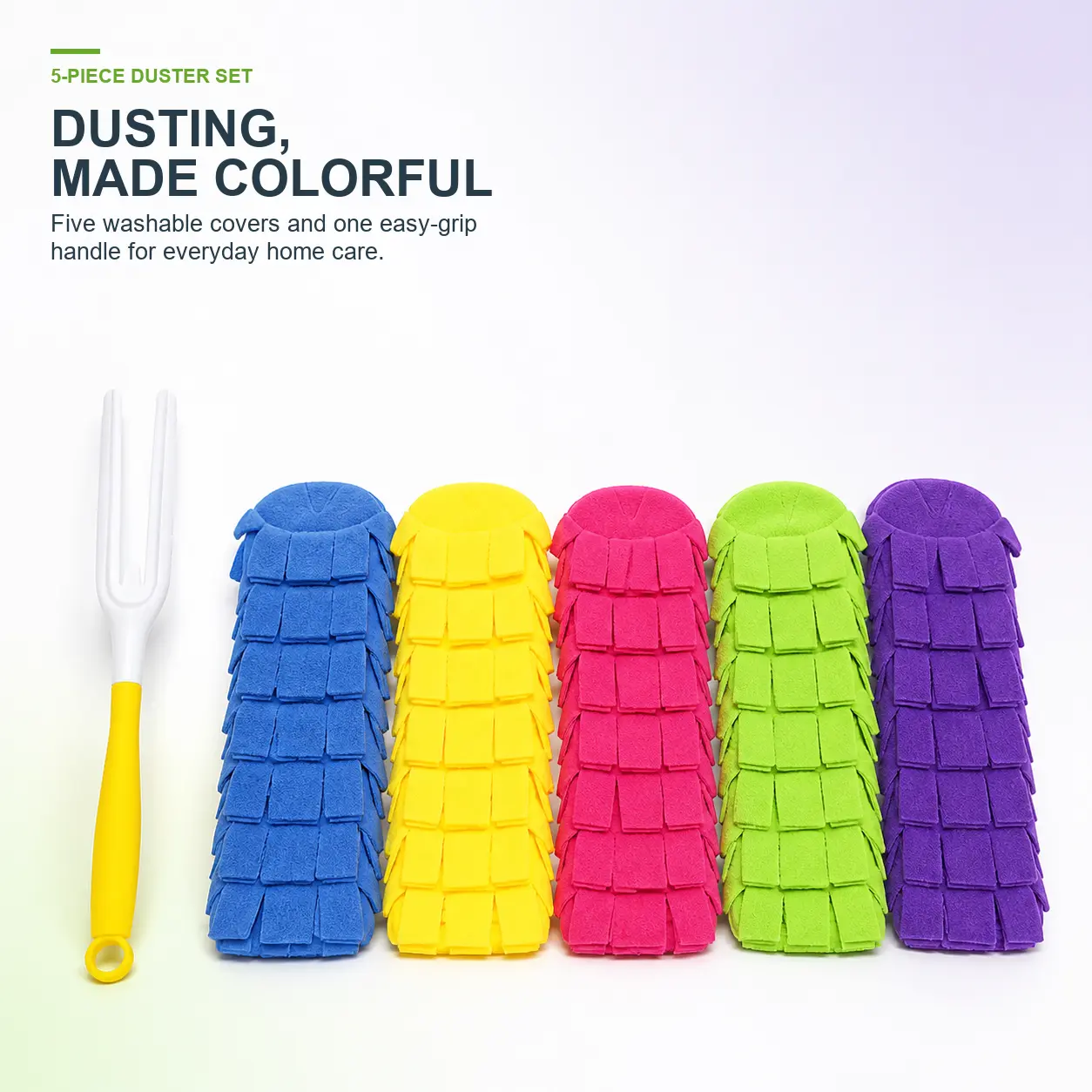 Washable Cleaning Dusters for Cleaning Ceiling Fan, Hardwoods, Window, Kitchen Floor, Duster Refill, Reusable Hand Dusters Scouring Pad，Electrostatic Dust Removal Brush Refills Multisurface 360° Larger Size Dusters
