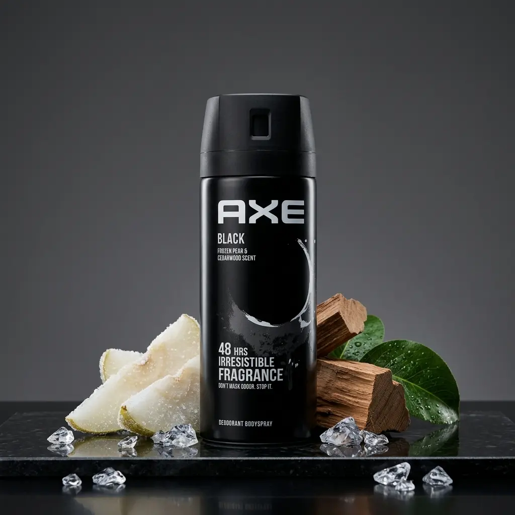 AXE Black Deodorant Spray Frozen Pear & Cedarwood Scent (5oz/150ml) 48-Hour Fragrance Toiletry Bodyspray for Daily Use