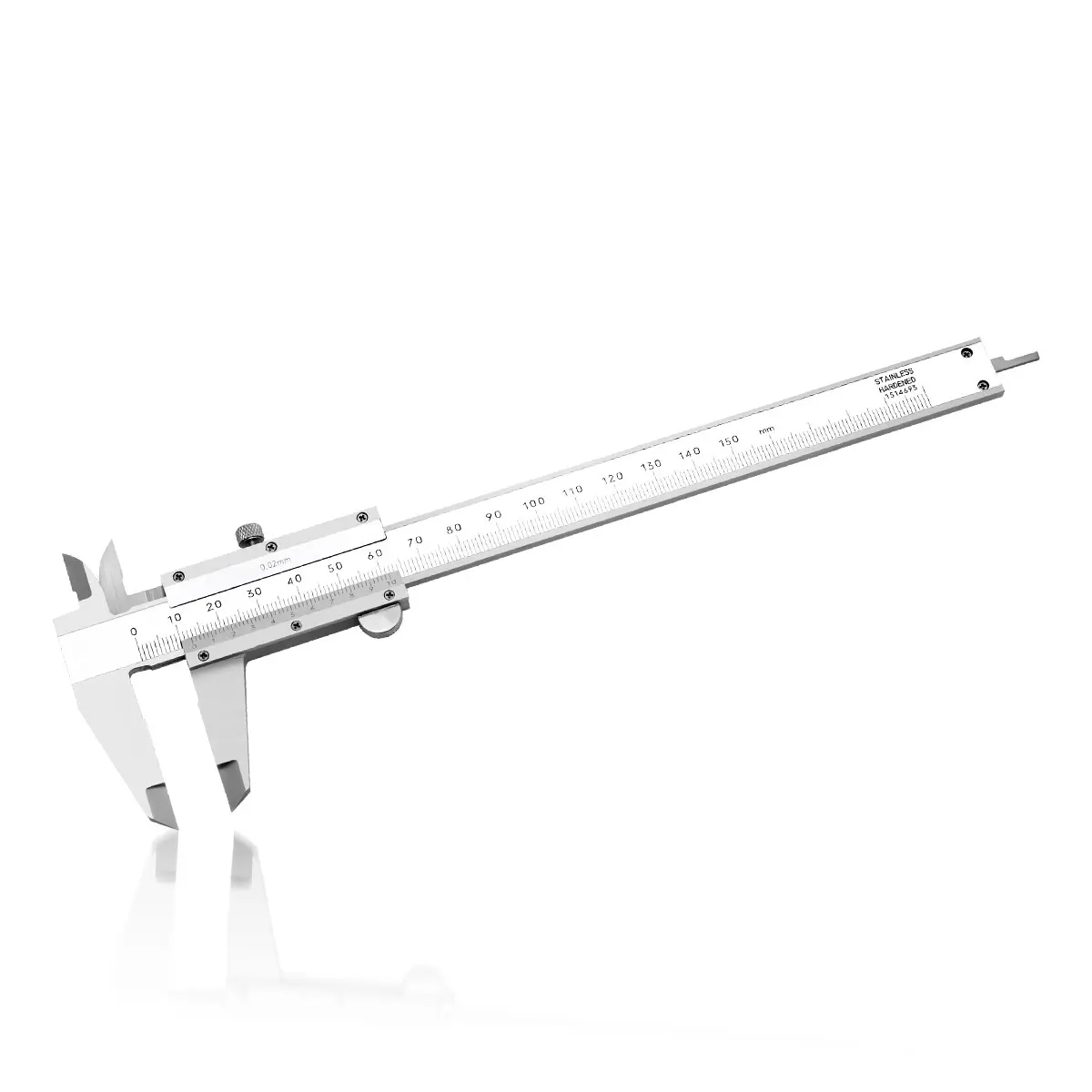 SHUNCE Stainless Steel Vernier Calipers, 0-6 in/150mm Precision Measuring Tool with 0.02mm Graduation & Fine Adjustment Wheel, for Mechanics, Metalworking