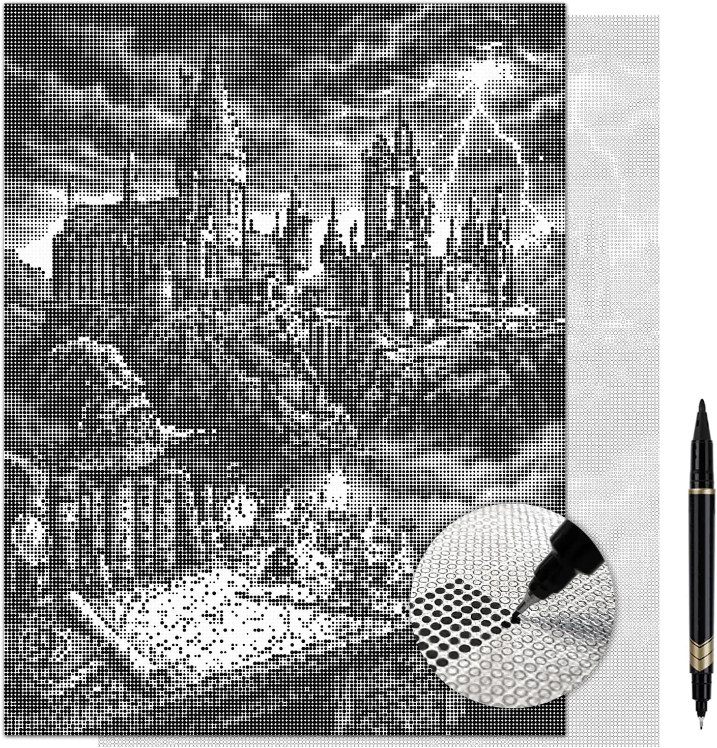 The Wizard's Gothic Castle Dot Painting Kit for Adults — 13×17 Canvas with Dual-Tip Marker