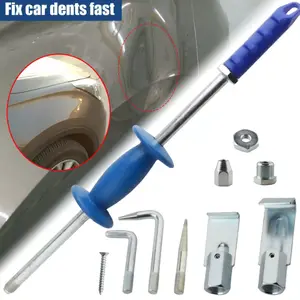 Professional 9-Piece Auto Body Dent Repair Hammer Kit - Heavy Duty Sheet Metal Slide Hammer Set for Car Fender Bumper Restoration
