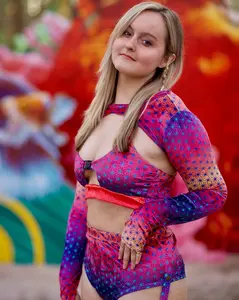 Electric Sunset - Crushed Velvet Shrug