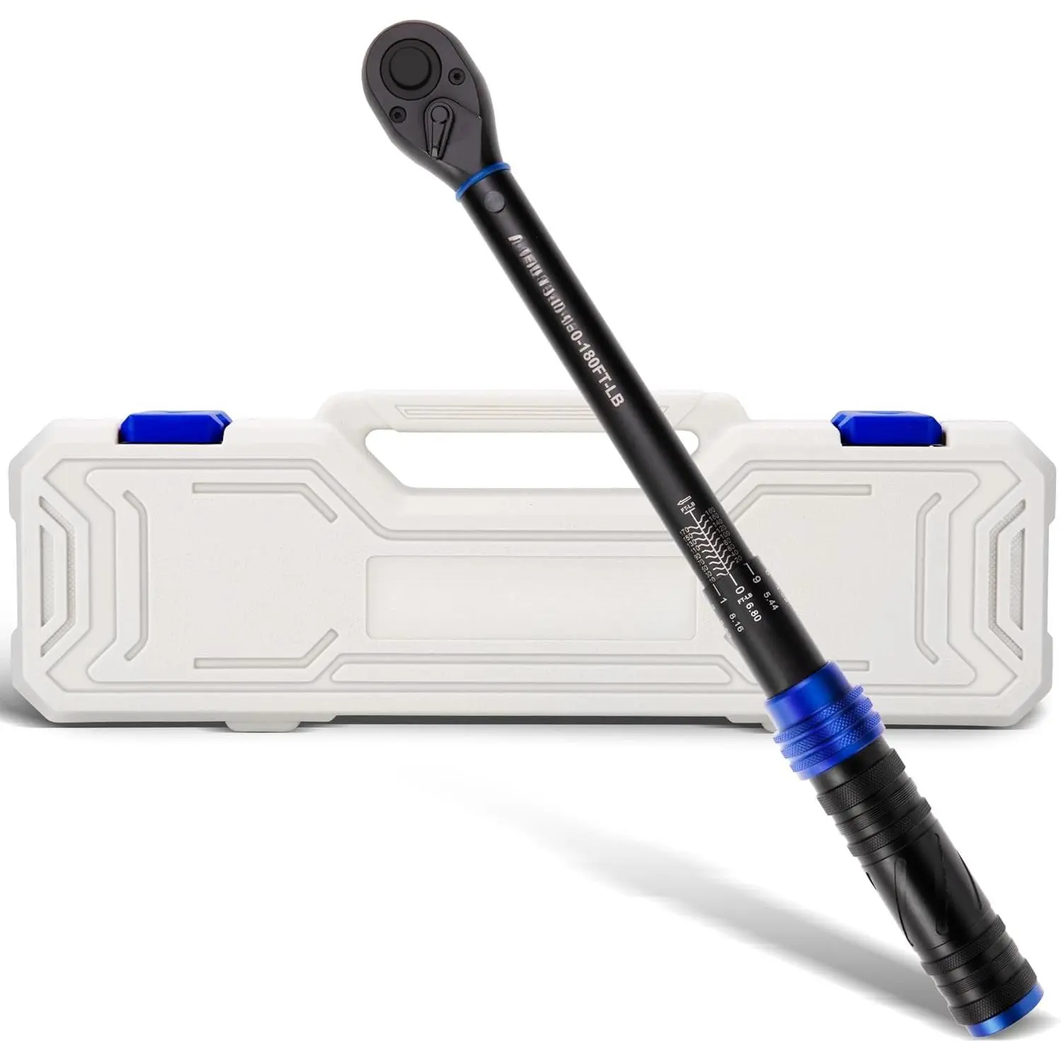 1/2 Inch Drive Click Torque Wrench, 10-180 Ft.Lb/13.6-244.0 Nm +-3% Accuracy, 72- Dual-Direction Ratchet, Adjustable Newton Meter Torque Wrenches for , &  Repair