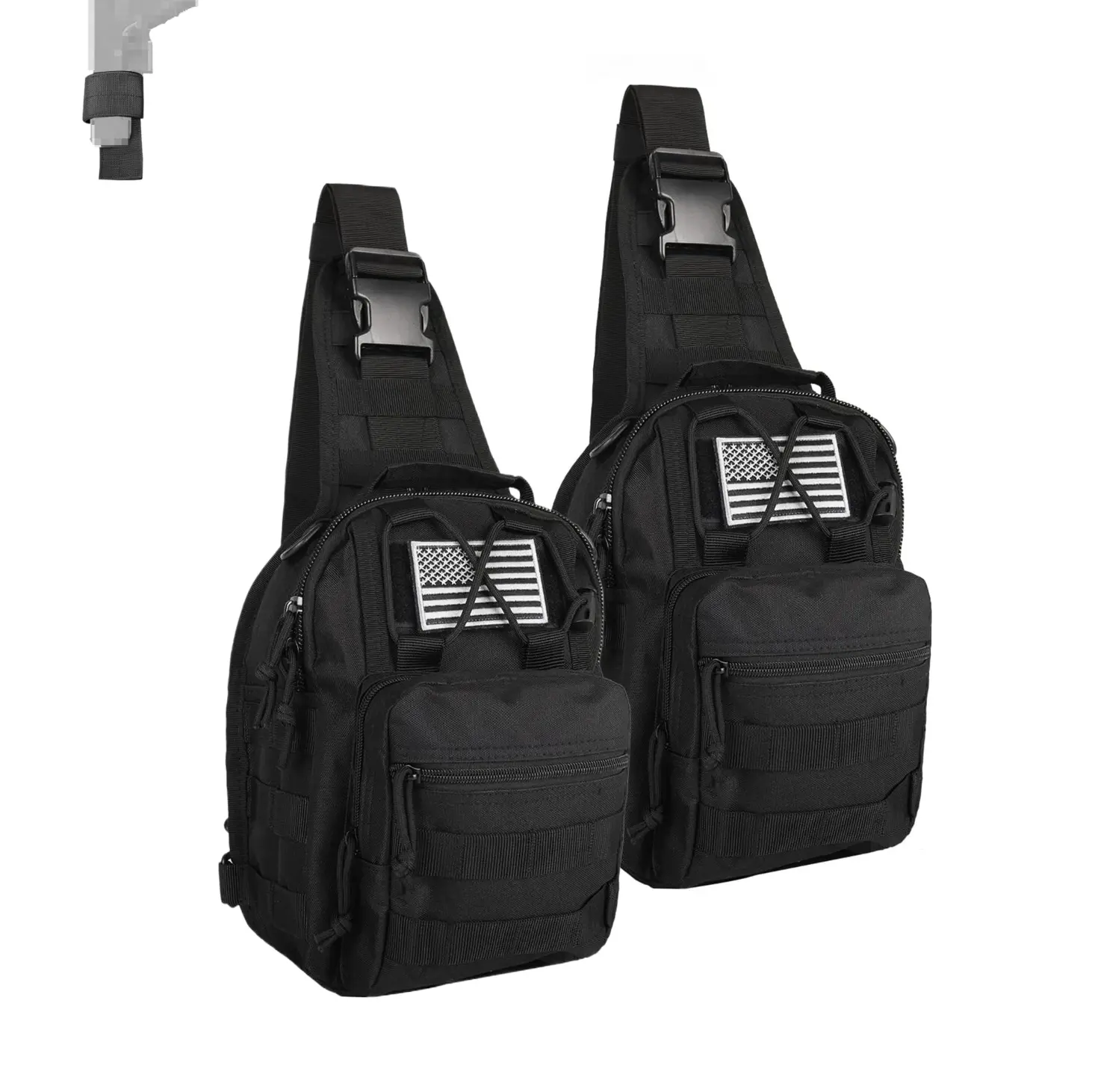 Small tactical chest bag for men and women, adjustable shoulder strap, multi-functional crossbody bag, EDC (Everyday Carry), Molle shoulder bag, stylish and retro, suitable for outdoor sports, hiking, cycling, camping, Christmas gift.