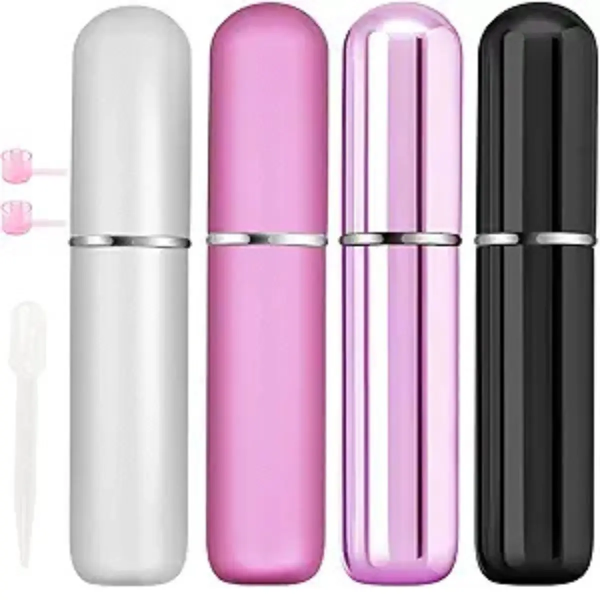 4pcs Mini Perfume Travel Bottle, Perfume Atomiser Refillable, 5ML Spray Bottles, Portable for Travel Holiday Women Man