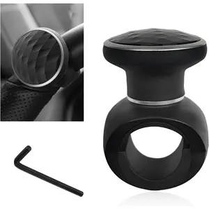 Steering Wheel Knob Spinner, Non-Slip Turning Assist Knob Driving Power Handle with Metal Ball Bearing, Smooth 360  Rotation Steering Wheel Spinner for   Boat