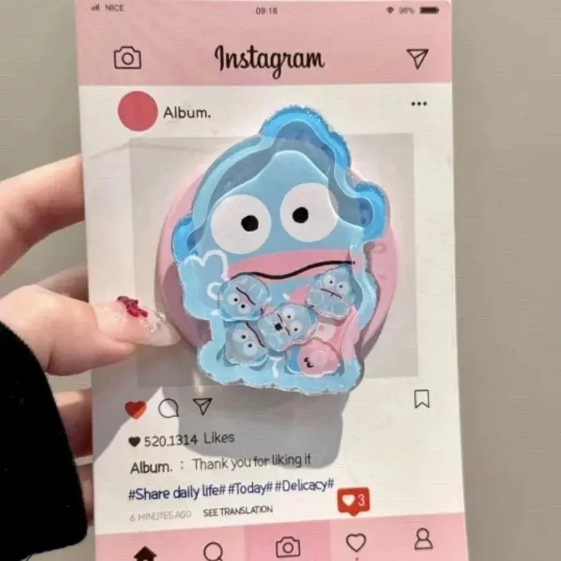 Hangyodon Magnetic Mounting Bracket Cute Creativity Anti-fall Phone Case Airbag Bracket Lazy Person Desktop Detachable Support