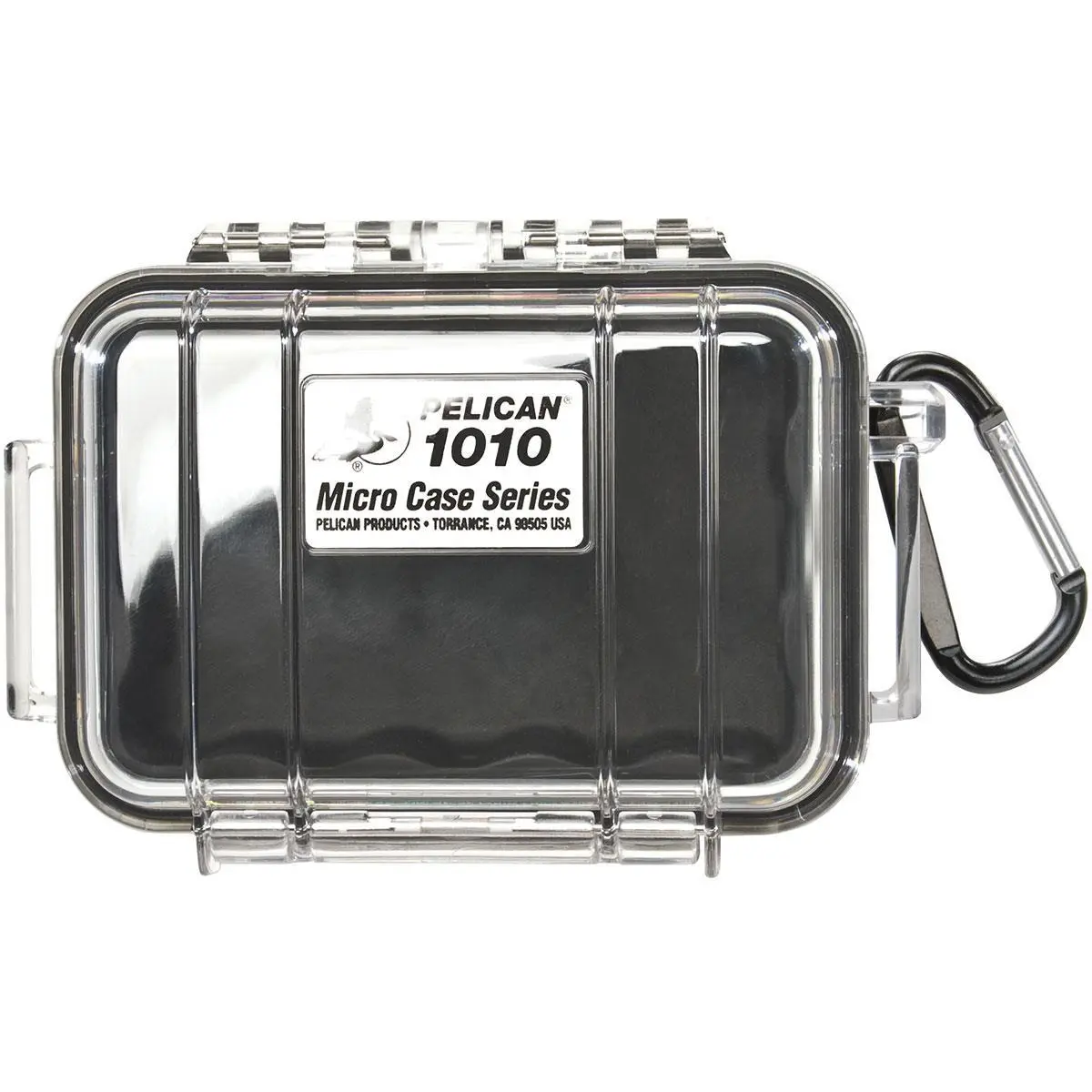 Pelican 1010 Waterproof Hard Micro Boxes with Rubber Liner, Protective Clear/Black Camera Phone Electronics Accessory Case