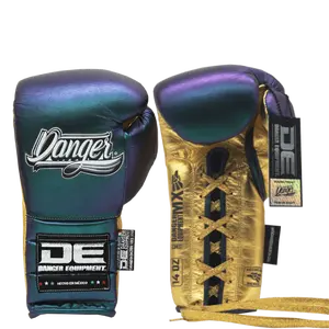 Boxing Pro Gloves Laces Danger Mx Blue