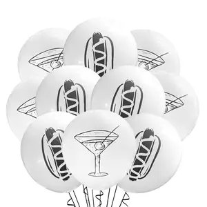 Malayan Products Martini Weenie Balloons Latex 12ct Cocktail Party Event Decorations 12in Standard Size Ideal for Birthdays and Bridal Theme