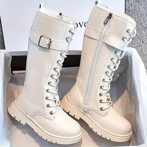 Fashionable Zipper Boots for Girls, Lightweight and Non-Slip, Suitable for Indoor and Outdoor Wear in Autumn and Winter