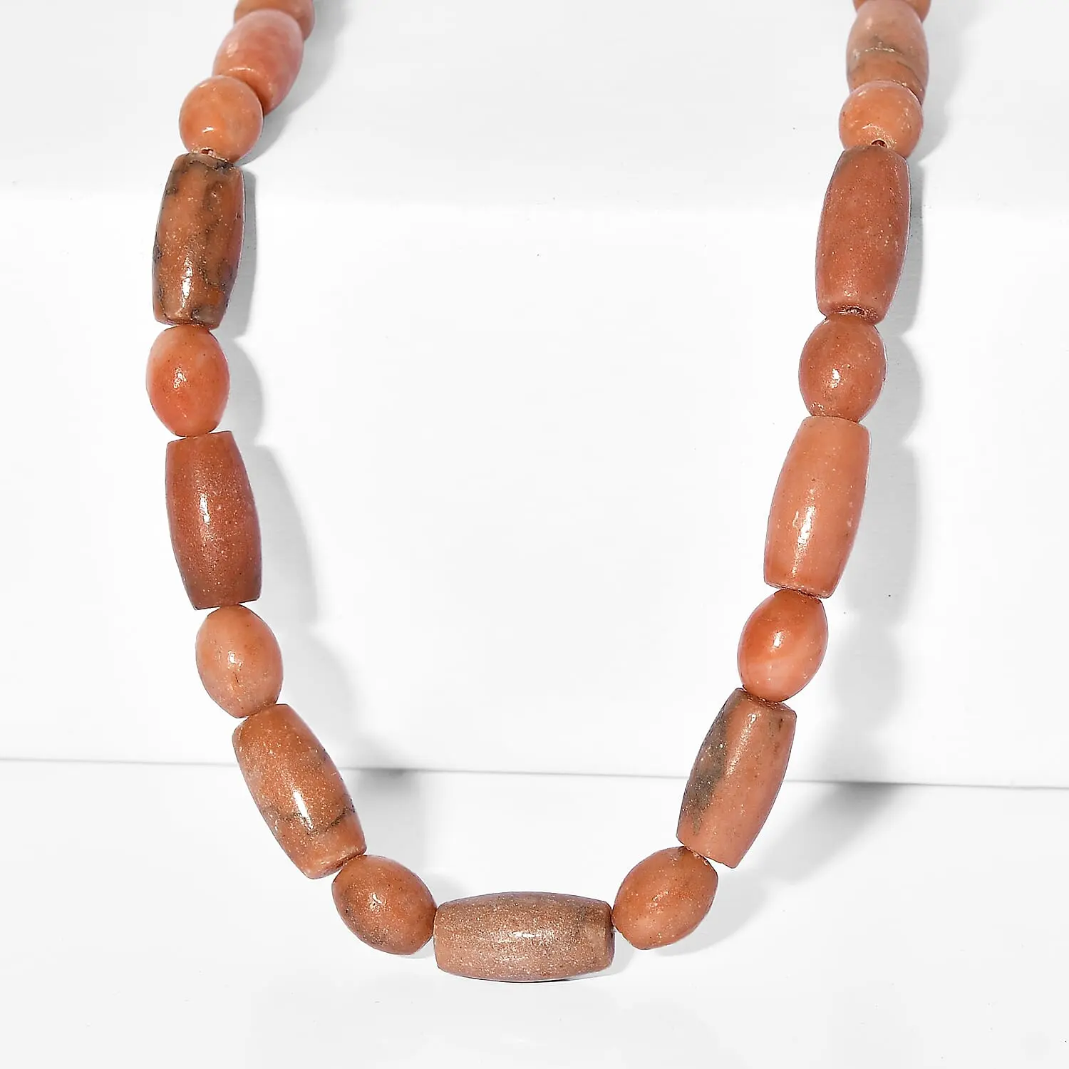 EverTrue Melon Peach Chilli Beaded Necklace (18 Inches) in ION Plated YG Stainless Steel  245.00 ctw