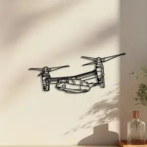 1pc Osprey Aircraft Metal Wall Art, Osprey Aircraft Statue Mural, Modern Home Decor, Perfect for Office Wall, Living Room Wall, Game Room Wall, Aviation Decor, Ideal Gift for Pilots, Durable Metal, Modern Cool Design