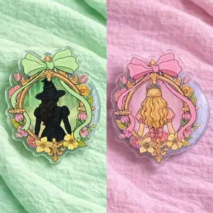 Cute Princess and Witch Frame Magsafe Phone Grip - Magnetic Pop Socket Stand - Fairycore Gift for Her