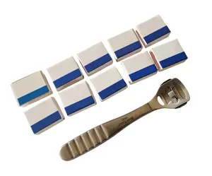 Pedicure Callus & Corn Remover Tool, Hard Skin Shaver with 100 Razor Blades