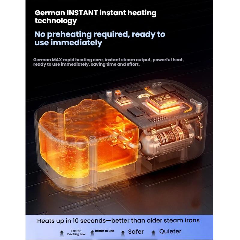 【Chemical-Free】Handheld Steam Cleaner, 10s Fast Heat Pressurized Steamer with 6 Accessories for Kitchen, Bathroom & Car