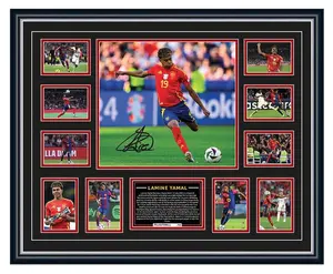 Lamine Yamal Signed Limited Edition Memorabilia Frame